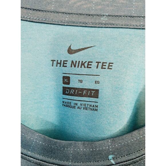 Nike Men's Size XL, Athletic The Nike Tee Short Sleeve Teal color T-Shirt - Picture 3 of 5